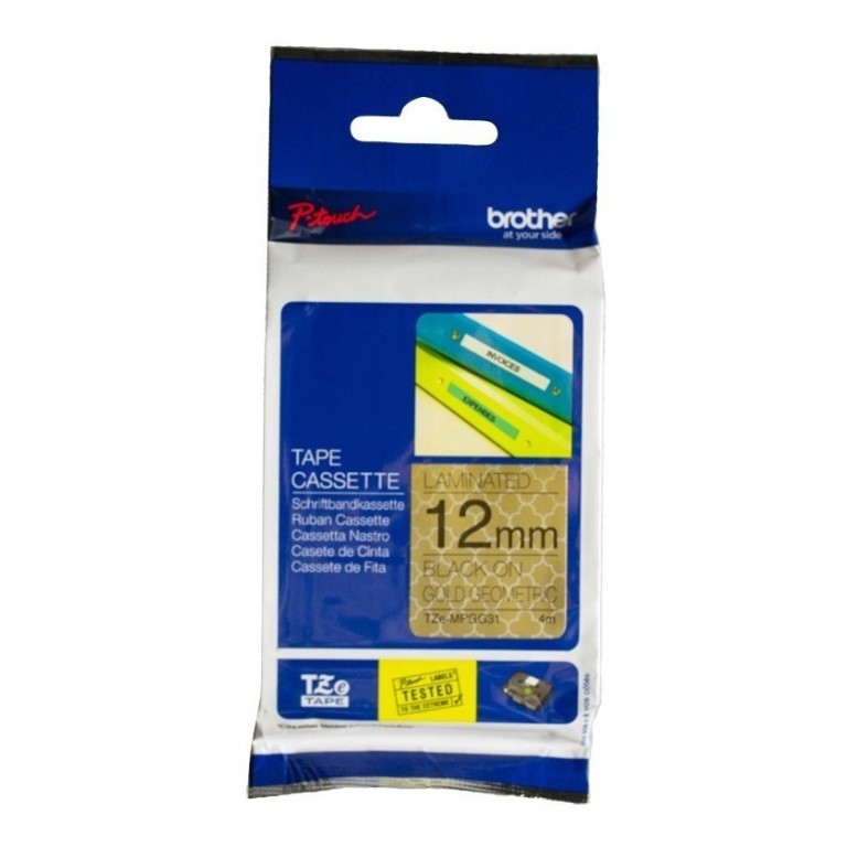 Cinta Para Rotuladora Brother Tzempg31 12mm Geometrico
