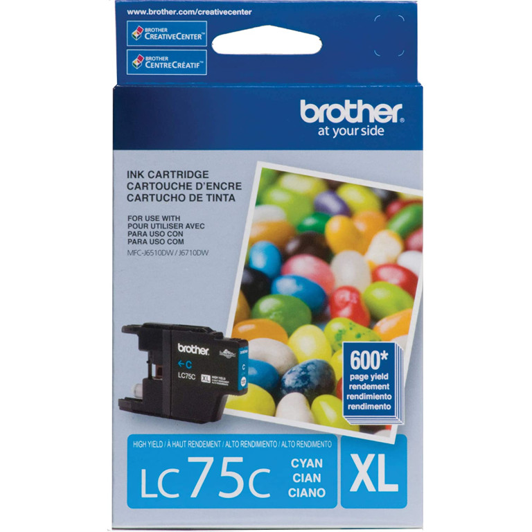  Cartucho Brother Lc75c Xl Cyan Original J6710 6910 6510 435