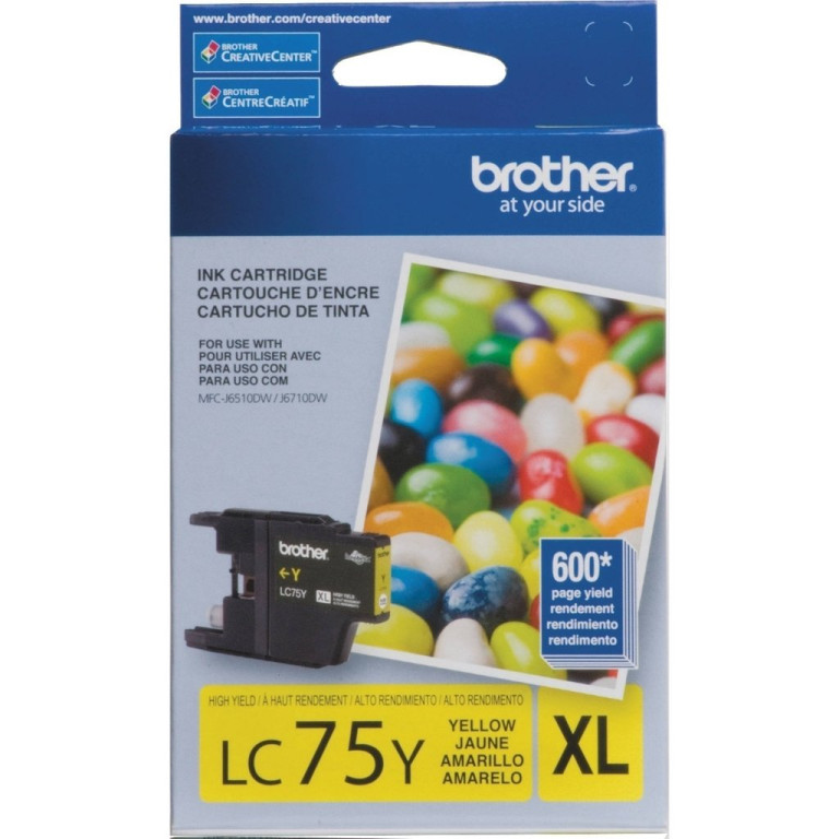  Cartucho Brother Lc75y Xl Amarillo Original J6710 6910 6510 435