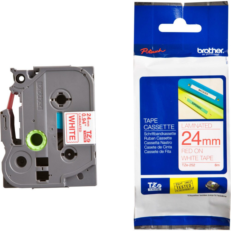 Cinta ROJO / BLANCO 24 MM TZe252