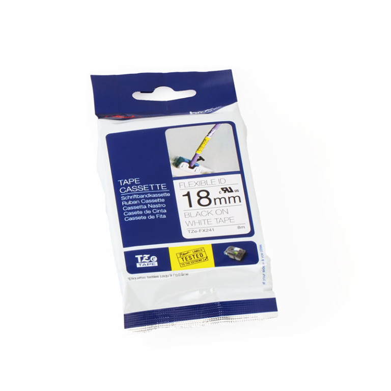 Cinta PT NEGRO / BLANCO 18 MM TZeFX241