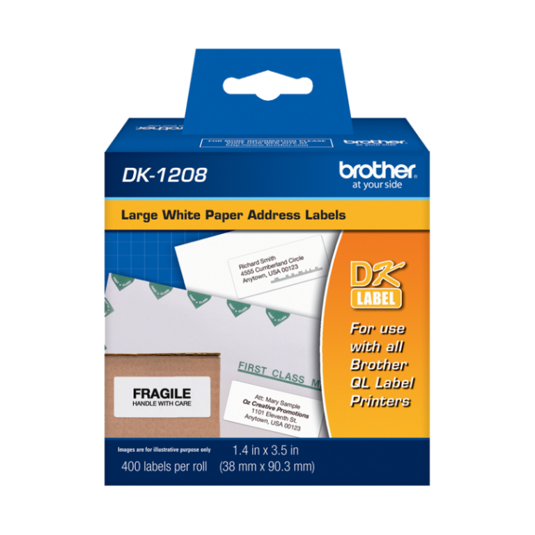 Etiquetas de Dirección grandes (400 etiquetas) (38 MM x 90 MM)