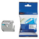 Cinta original Brother no laminada 12 MM Negra sobre blanco MK231BZ
