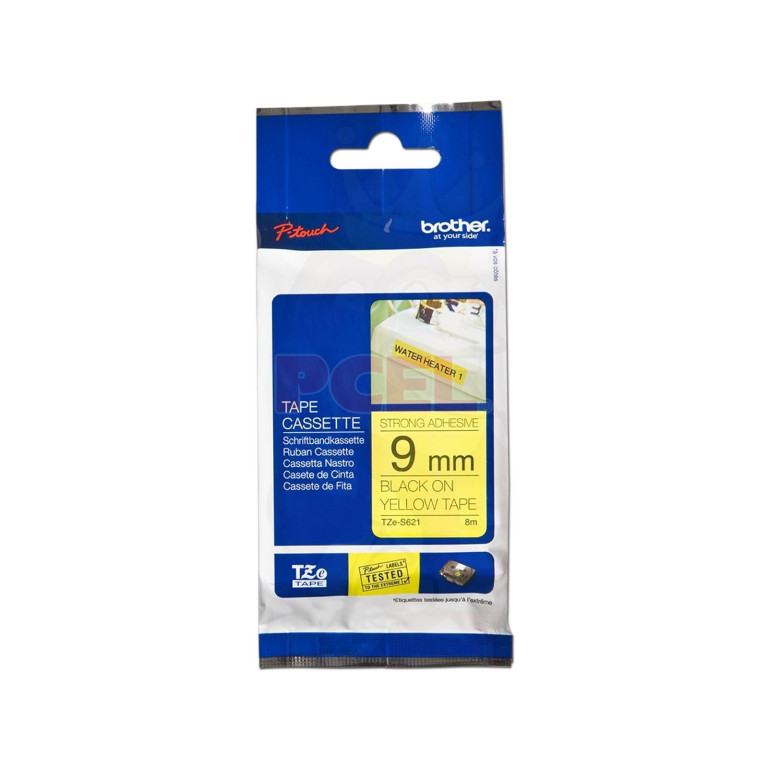 Cinta DOBLE ADHESIVO NEGRO / AMARILLO 9 MM TZeS621 Cinta DOBLE ADHESIVO NEGRO / AMARILLO 9 MM TZeS621