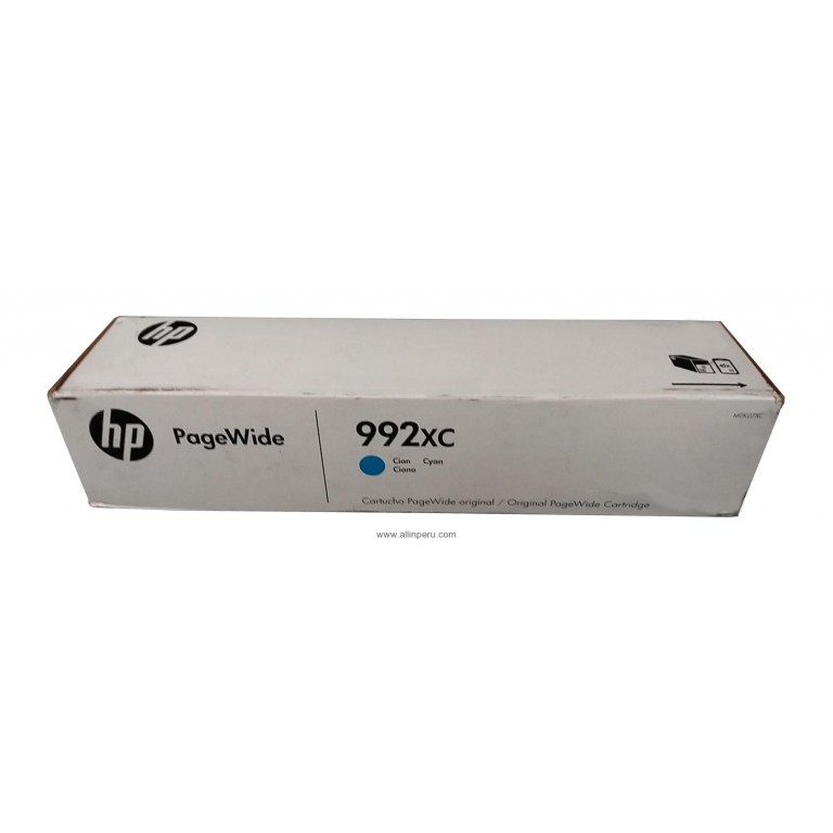  Cartucho Original de Tinta HP 992XC pageWide M0K07XC Cyan Para 16000 Páginas