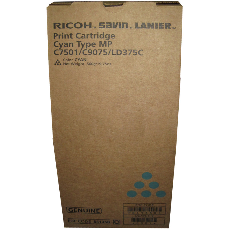Toner Ricoh Original Cyan MP C6501 7501 841358