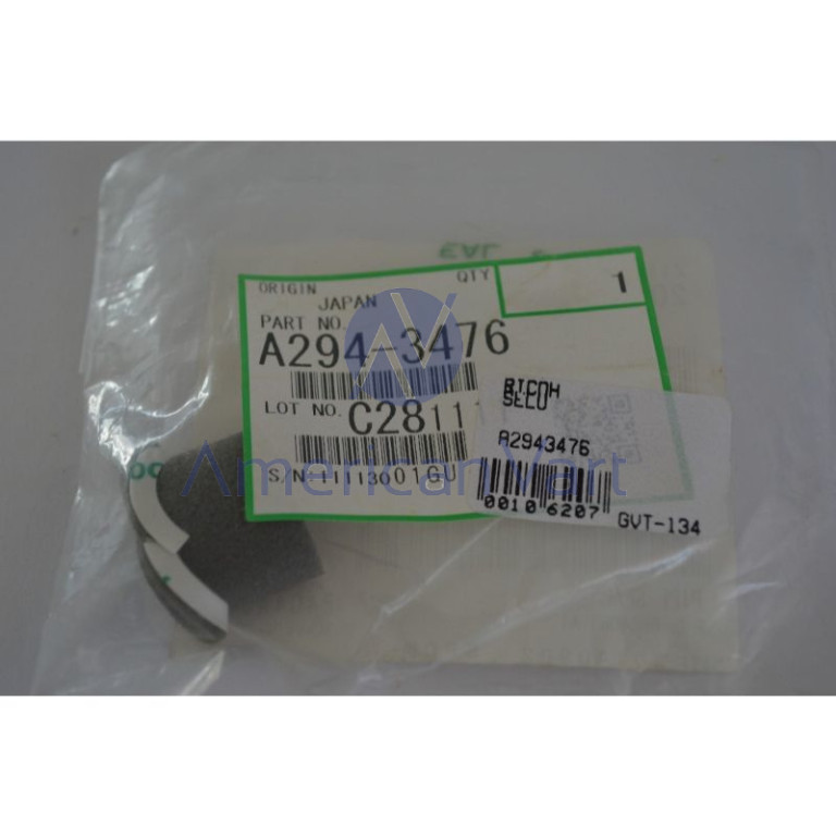 Sello Tubo A2943476 Ricoh Original 11000 9000 1350 1356 1357 1106 1107 907 906