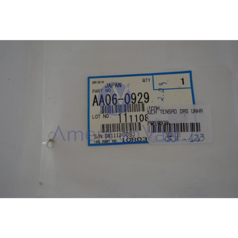 Resorte de Tensión AA060929 Ricoh Original 3228 3225 3245 CL7200 CL7300
