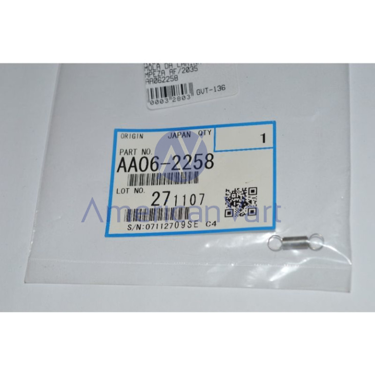 Resorte Presión AA062258 Ricoh Original 2035 2045 3035 3045