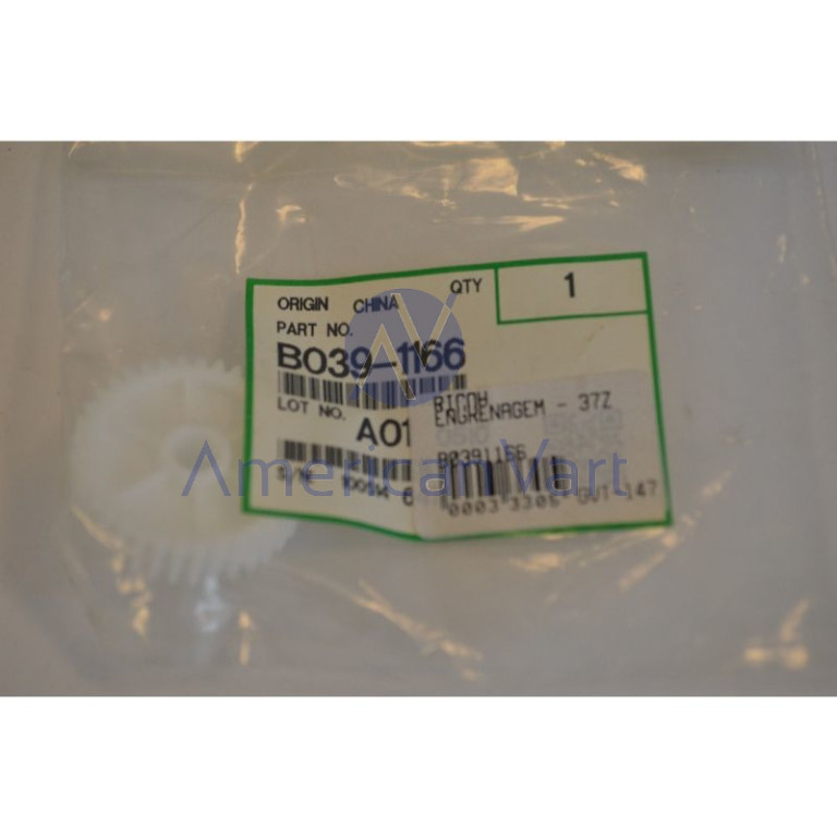 Engranaje 37Z B0391166 Ricoh Original 1113 1900 2018