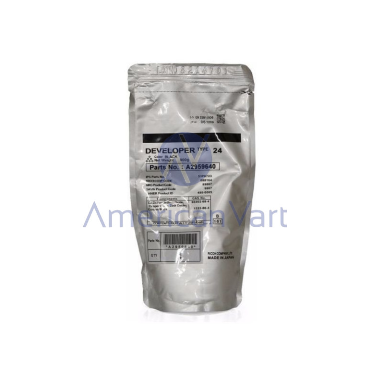 Revelador 24 B0649640 Ricoh Original 1060 1075 2051 2060 2075 5500 6000 6001 6002 7000 7001 7500 7502 8000 8001 9001 9002 6503 7503 9002