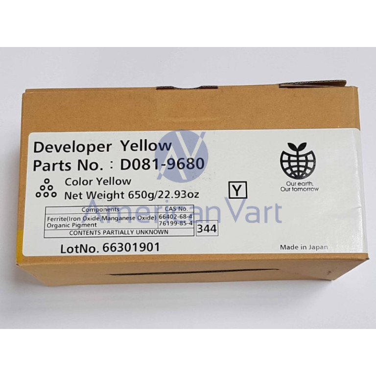 Revelador Amarillo D0819680 Ricoh Original C6501 C7501
