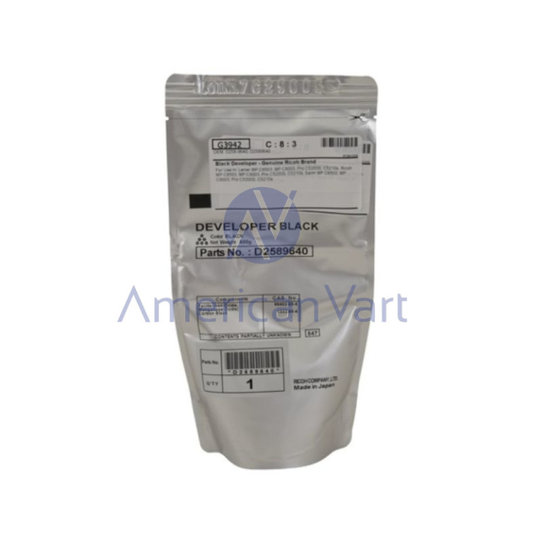 Revelador Negro D2589640 Ricoh Original C6503 C8003 C5202 Revelador Negro D2589640 Ricoh Original C6503 C8003 C5202