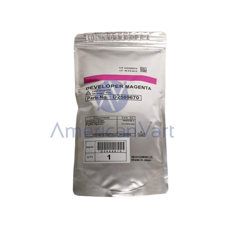 Revelador Magenta D2589670 Ricoh Original C6503 C8003 C5201 Revelador Magenta D2589670 Ricoh Original C6503 C8003 C5201
