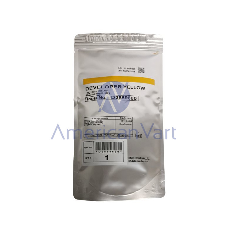 Revelador Amarillo D2589680 Ricoh Original C6503 C8003 C5203 Revelador Amarillo D2589680 Ricoh Original C6503 C8003 C5203